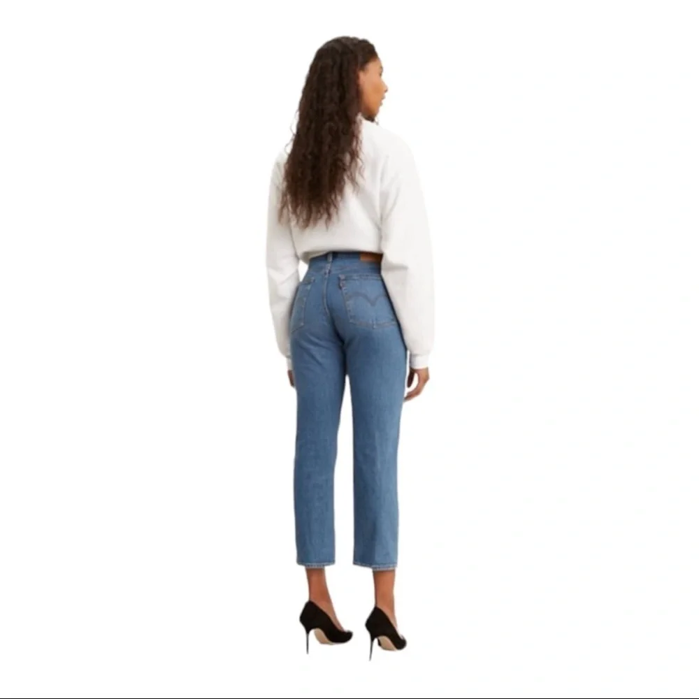 LEVI’S Wedgie High Rise Straight Jeans Premium Denim Button Fly 27